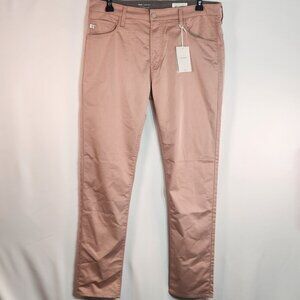 NWT Men’s AG Adriano Goldschmied Tellis Modern Slim Airluxe Pink Twill Pants 36"